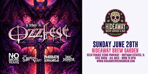 TRIBUTE TO OZZFEST: Ozzy/Sabbath, Slipknot, Maiden and more! FREE & ALL AGES