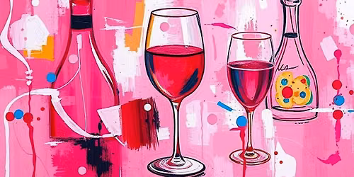 Pink Painting Party: Ros\u00e9 Bubbles & Brushes in Hamburg