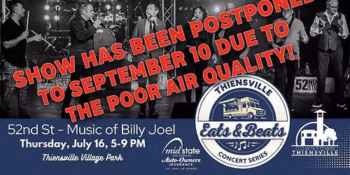 52nd St - The Music of Billy Joel, Tarrah & the Trouble at Eats and Beats Concert Series: Sept 10