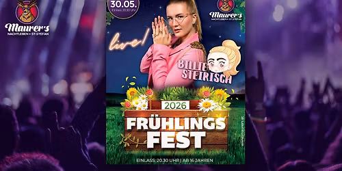 Maurer's Fr\u00fchlingsfest 2026: Billie Steirisch LIVE