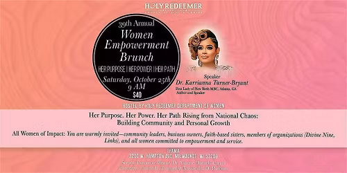 Holy Redeemer  Department Of Women 39th Annual Women's Empowerment Brunch