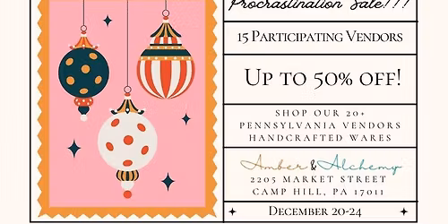 Last Minute Procrastination Sale - Up to 50% off!