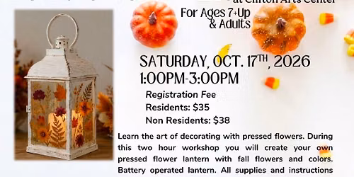 Pressed Flower Fall Lantern DIY Workshop