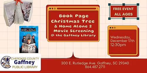 12 Days of Crafts Day 9: Book Page Christmas Tree & Home Alone 2