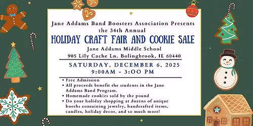 2025 Jane Addams Band Boosters Holiday Craft Fair