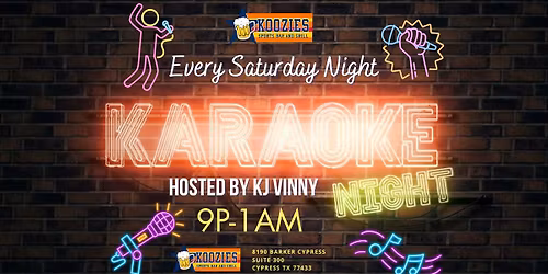 Koozies Sports Bar Saturday night karaoke hosted by Kj Vinny