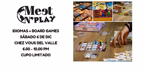 Meet n play. idiomas + boardgames