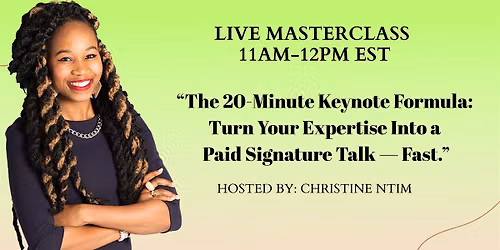 How Turn Your Expertise Into a Paid Signature Talk \u2014 Fast ATL