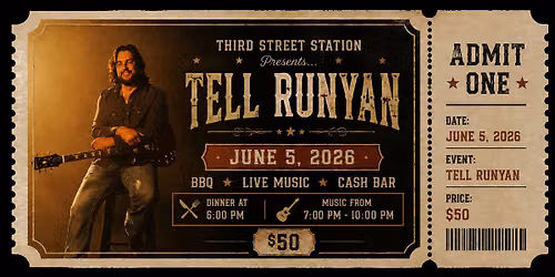 Tell Runyan LIVE Backdraft BBQ at Third Street Station