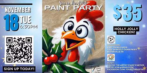 Holly Jolly Chicken Paint Party!