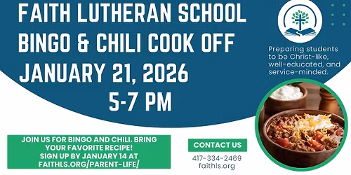 Faith Lutheran School Bingo & Chili Cook Off
