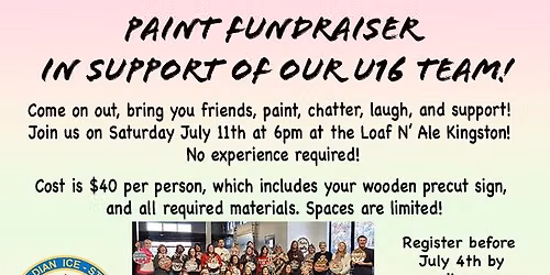 Canadian Ice Stock Federation Fundraising Paint For The U16 Team!
