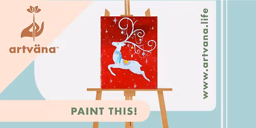 Artvana Holiday Paint & Sip class at Tenino 1776 Bar and Grill November