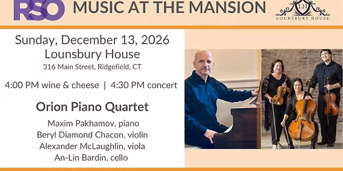 Music at the Mansion - Orion Piano Quartet