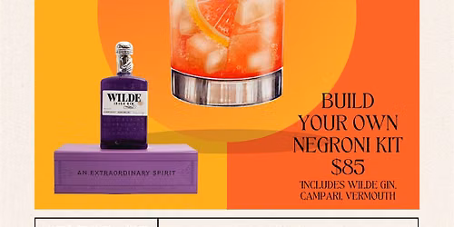 NEGRONI TASTING WITH WILDE GIN