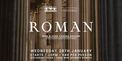 Roman Wine & Food Taster Evening Ipswich