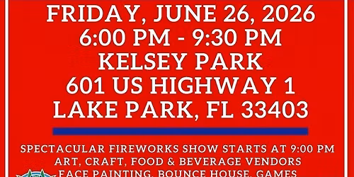 VAM Band~ Lake Park 'Red,White&Blue' Sunset Celebration Friday 06\/26! 6-9pm