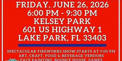 VAM Band~ Lake Park 'Red,White&Blue' Sunset Celebration Friday 06\/26! 6-9pm