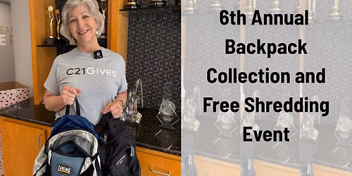 Micki's 5th Annual Backpack Drive and Free Shredding Event for Conrnerstones