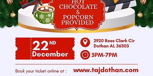 kid's Christmas movie night at TAJ