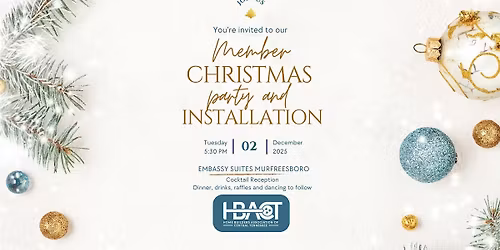 HBACT Christmas Party & Installation - MEMBERS ONLY (plus guest)