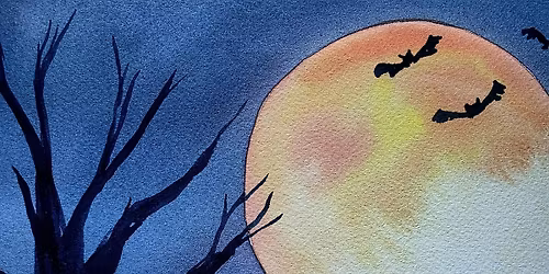 Watercolor for Beginners: Spooky Halloween Sky