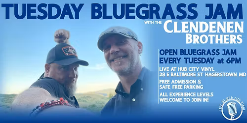 Tuesday Bluegrass Jam with the Clendenen Brothers