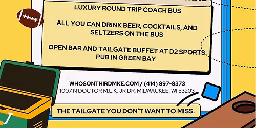 Packers Vs Eagles VIP Tailgate Bus Who's on Third