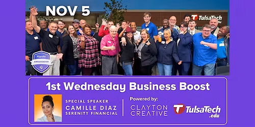 1st Wednesday Business Boost @ Tulsa Tech Lemley Memorial Campus