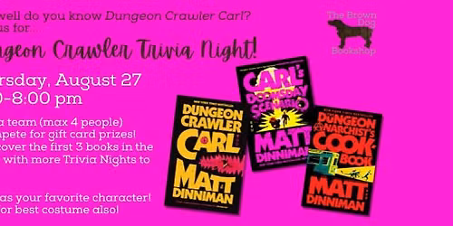 Dungeon Crawler Carl Trivia Night (Books 1 through 3)