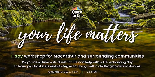 1-day Workshop:  Your Life Matters