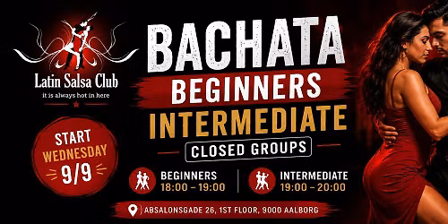 Bachata For Beginnres & Intermediate  CLOSED COURSES (15 WEEKS)