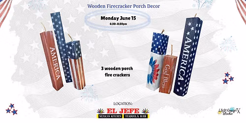 Red, White & BOOM! Wood Firecracker Porch Decor Workshop