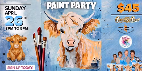 Twisted Cow Distillery Paint Party
