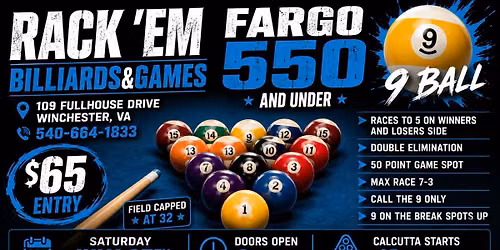 Fargo 550 and under 9 ball