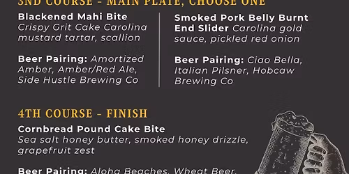 Black Drum Beer Pairing Dinner