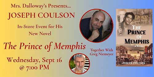Joseph Coulson's THE PRINCE OF MEMPHIS In-Store Event And Book Signing