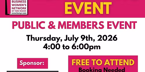 BWNYR Networking in Markham July 2026