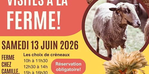 Visites \u00e0 la ferme - Samedi 13 juin 2026