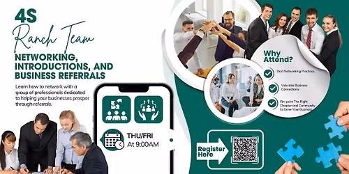 4S Ranch TEAM  - Networking, Introductions, and Business Referrals