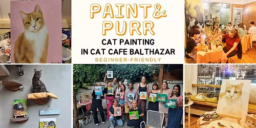 Cat Painting in Cat Cafe with cats \u2013 Christmas Edition -beginner friendly