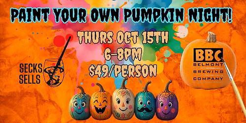 PAINT YOUR OWN PUMPKIN NIGHT at Belmont Brewing in Long Beach
