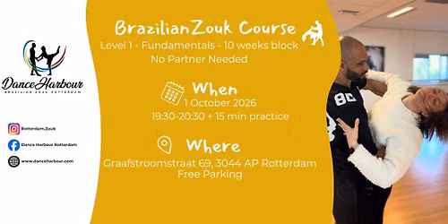 Brazilian Zouk classes Rotterdam | Dance Harbour