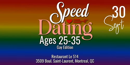 Speed Dating | Ages 25-35 | Gay Edition
