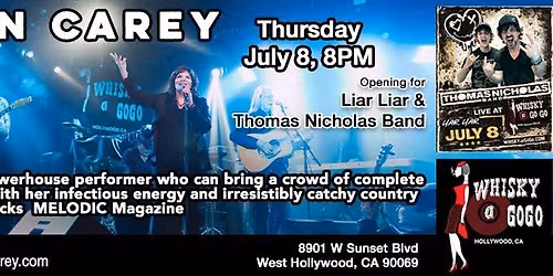 Eileen Carey Opening for Liar Liar & Thomas Nicholas Band