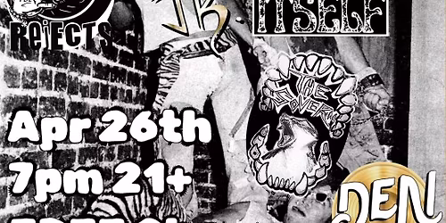 Sunday special!  Free Punk show!!!  River City Rejects, Grave Itself, Shurr Jr, and The Sovereign!