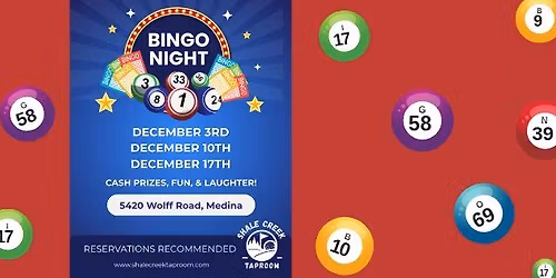 BINGO at Shale Creek Taproom