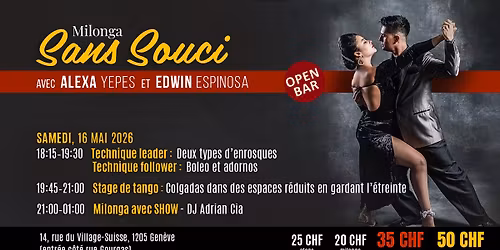 Milonga Sans Souci avec Alexa Yepes & Edwin Espinosa