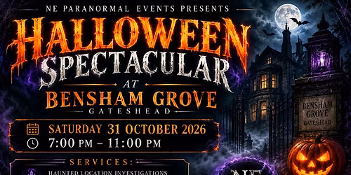 Halloween Ghost Hunt at Bensham Grove, Gateshead, NE8 2XD