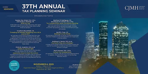 37th Annual Tax Planning Seminar